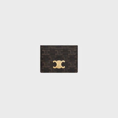 CELINE Triomphe Card Holder | Celine card holder (brown presbyopic)