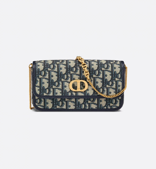 CHRISTIAN DIOR Small Miss Caro Pouch with Chain | 迪奧 手袋 (藍色老花)