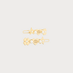 CHRISTIAN DIOR Lucky Dior Set of Barrettes(Gold)