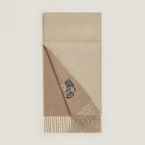 HERMES Recto-Verso PM H Puzzle Scarf | Hermès Men's Neck Scarf (Multicolor)