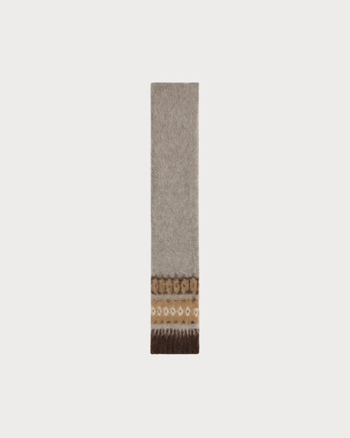 CELINE Scarf in brushed fair isle alpaca wool | 赛琳 围巾 (米色)