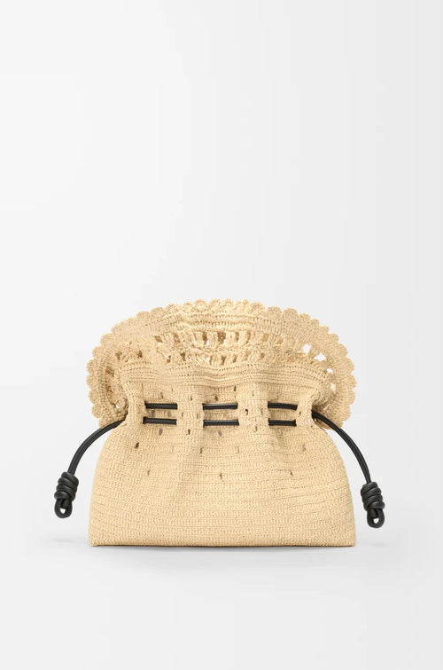 LOEWE Medium Flamenco Raffia Clutch | 羅意威 草編袋 (啡色)