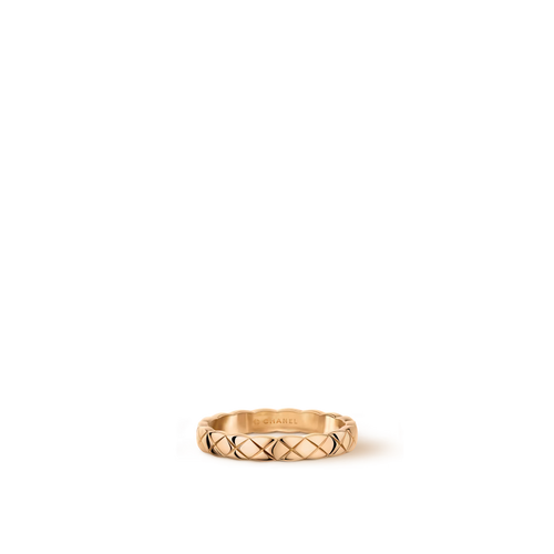 CHANEL Coco Crush Ring Quilted motif 18K Beige Gold | CHANEL Ring (Rose Gold)