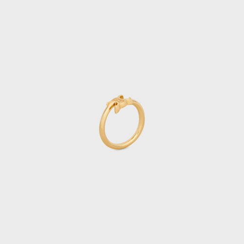 CELINE Triomphe Asymmetric Ring in Brass with Rhodium Finish | 賽琳 戒指 (多色)