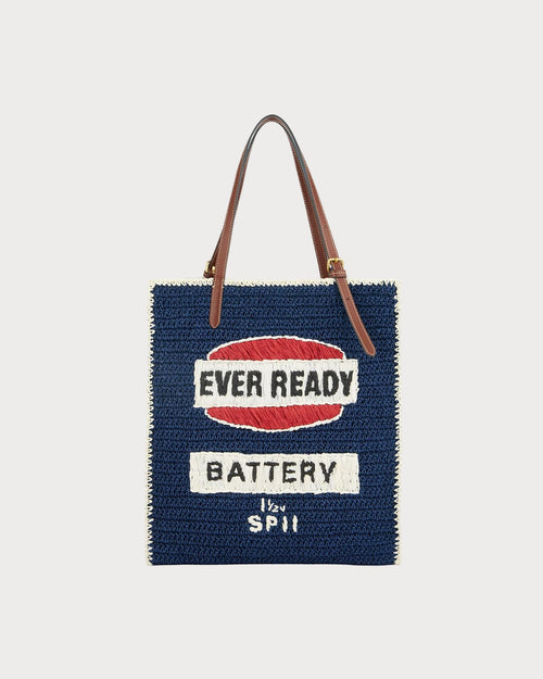 ANYA HINDMARCH Anya Brands Ever Ready Raffia Tote | 安雅·希德玛芝 草编袋 (蓝色)