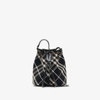 BURBERRY Mini Check Bucket Bag Black | 博柏利 迷你水桶袋 (黑色)