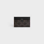 CELINE Men's Card Holder In Triomphe Canvas And Calfskin | 賽琳 男仕卡套 (黑色)