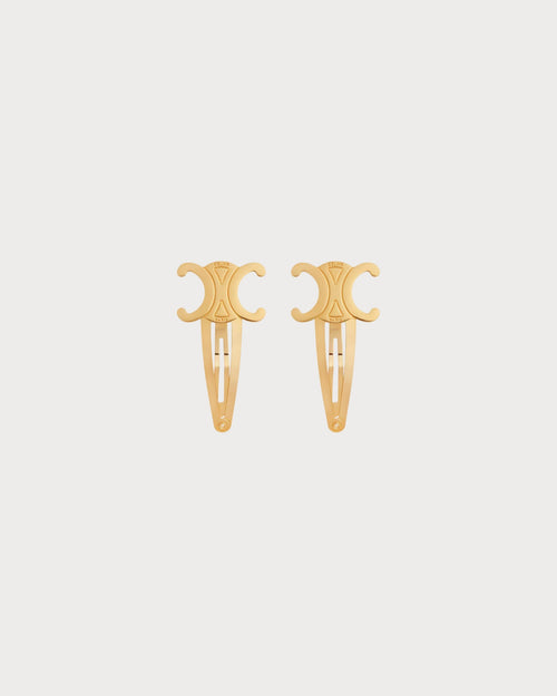 CELINE Set of 2 Snap Hair Clip in Brass | 賽琳 髮夾一套2件 (多色)