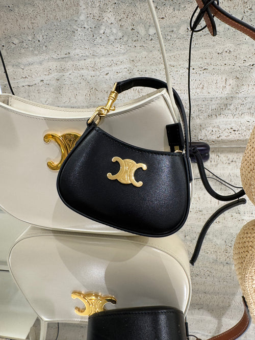 CELINE Micro Tilly in Shiny Calfskin | 賽琳 超迷你手袋掛飾 (黑色)