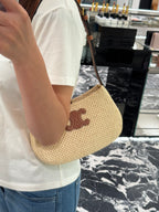 CELINE Medium Tilly Bag Raffia | Celine Straw Bag (Brown)