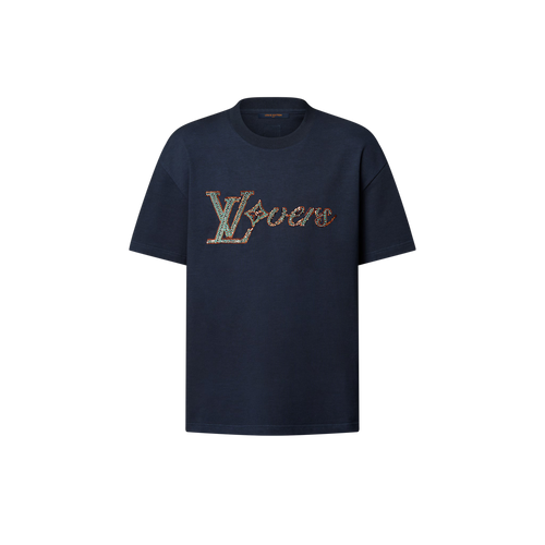 路易威登 1afr94 Embroidered Short-sleeved T-shirt 棉质手袋(2色)