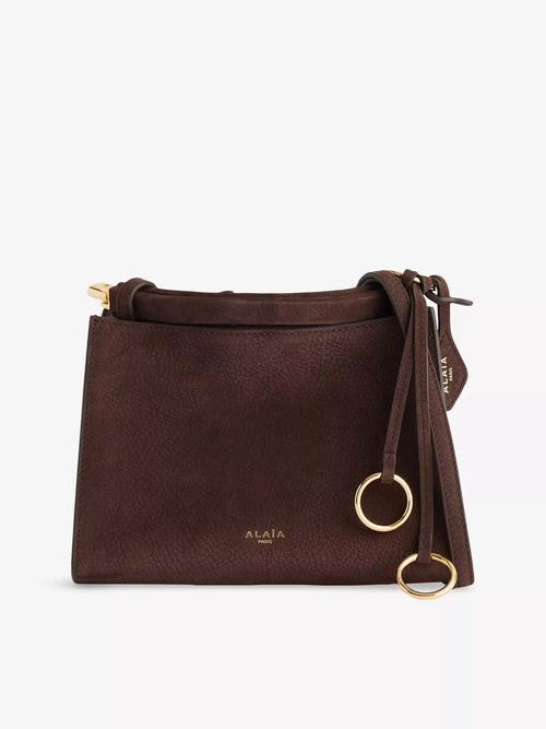 ALAIA Le Click Square Small Leather Shoulder Bag Brun Fonce | 手袋 (深棕色) - LondonKelly 英國名牌代購