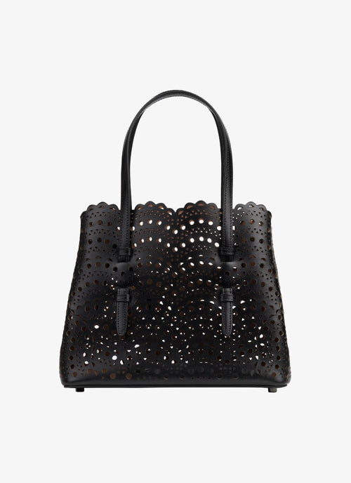 ALAIA Mina 25 Bag In Vienne Wave Calfskin | 手提袋 (黑色) - LondonKelly 英國名牌代購