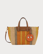 ANYA HINDMARCH Maison Bengal Jute XS Cross - body Tote | 安雅·希德瑪芝 Maison Bengal 黃麻 XS 斜背托特包(橙色/多色) - LondonKelly 英國名牌代購
