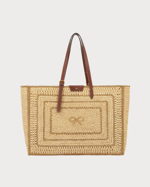 ANYA HINDMARCH Raffia Bow Tote | 安雅·希德瑪芝 草編蝴蝶結托特包(天然色) - LondonKelly 英國名牌代購