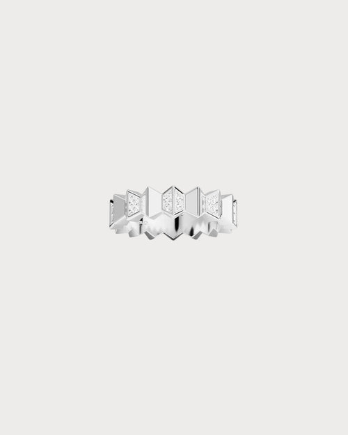 APM MONACO A23692OX White Up and Down Ring | 白色上下戒指 (銀色) - LondonKelly 英國名牌代購
