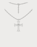 APM MONACO AC8233OX Cross Chain Necklace | 十字鏈條項鍊(銀色) - LondonKelly 英國名牌代購