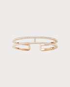 APM MONACO PB5122OX Double Line Pave Cuff | 雙排鑲石手鐲 (玫瑰金) - LondonKelly 英國名牌代購