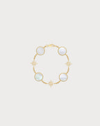 APM MONACO YB5754XNA White Nacre Meteorites Bracelet | 白色珍珠母流星手鏈 (黃金色) - LondonKelly 英國名牌代購