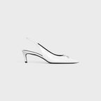 CELINE Alma Triomphe Slingback in Glossy Calfskin | 賽琳 高跟鞋 (白色) - LondonKelly 英國名牌代購