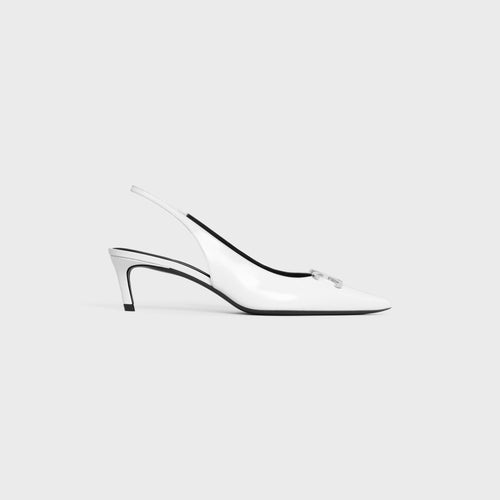 CELINE Alma Triomphe Slingback in Glossy Calfskin | 賽琳 高跟鞋 (白色) - LondonKelly 英國名牌代購