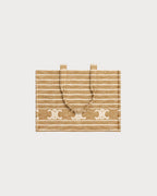 CELINE Large Cabas Thais In Striped Textile | 賽琳 手提袋 (大碼/啡白色) - LondonKelly 英國名牌代購