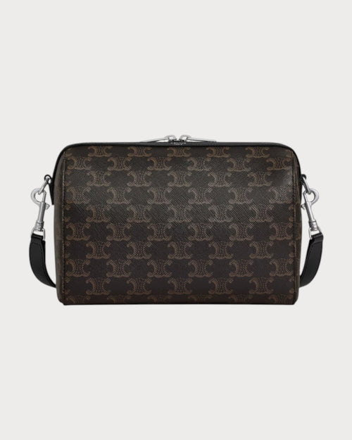 CELINE Men's Mini Boston In Triomphe Canvas | 賽琳 男仕手袋 (黑色) - LondonKelly 英國名牌代購