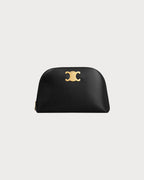CELINE Pouch Triomphe In Shiny Calfskin | 賽琳 化妝袋 (黑色) - LondonKelly 英國名牌代購