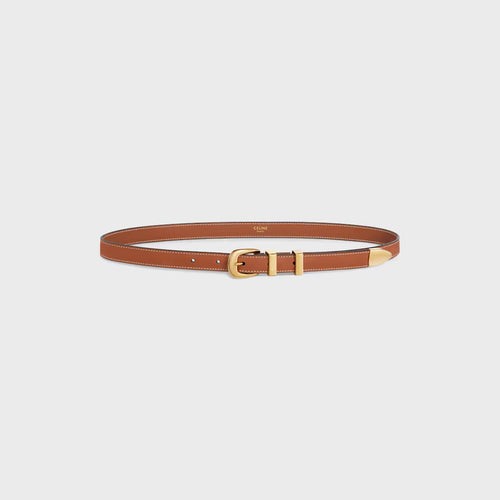 CELINE Small 18MM Western Belt in Natural Calfskin | 賽琳 皮帶 (啡色) - LondonKelly 英國名牌代購