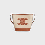 CELINE Small Bucket Cuir Triomphe In Textile | 賽琳 水桶袋 (啡色) - LondonKelly 英國名牌代購