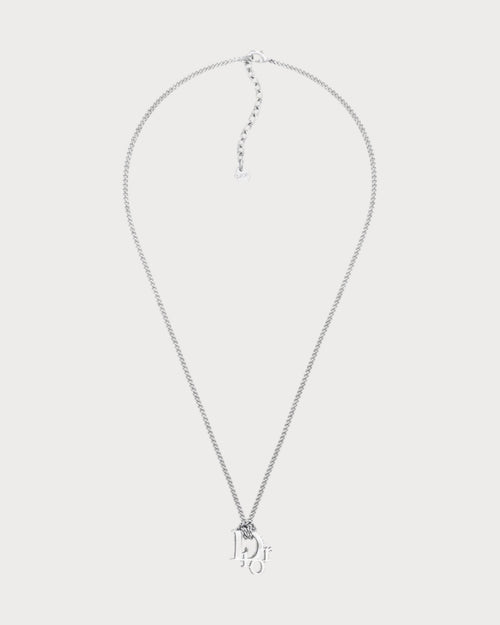 CHRISTIAN DIOR Men's Dior Oblique Pendant Necklace | 迪奥 男仕颈链 (银色) - LONDONKELLY 英国名牌代购