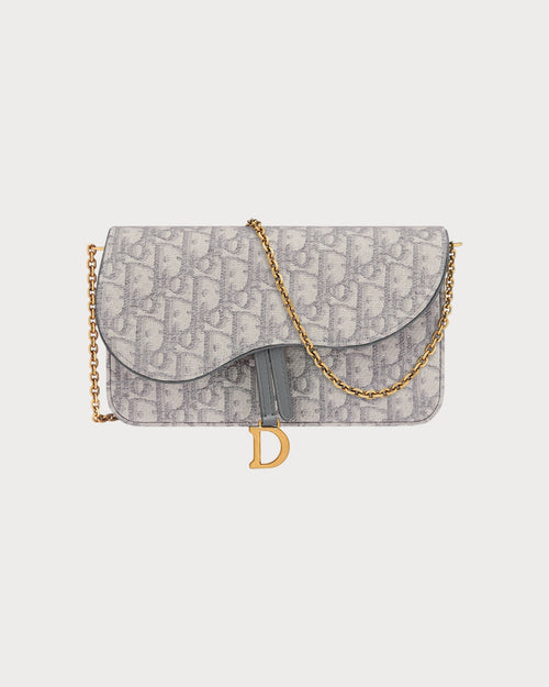 CHRISTIAN DIOR Saddle Pouch with Chain | 迪奧 銀包連鏈帶 (多色) - LondonKelly 英國名牌代購
