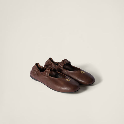 MIU MIU Ruches Nappa Leather Ballerinas | 缪缪 平底鞋 (多色)