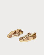 GOLDEN GOOSE Women’s Super - Star in suede with leather star and pony skin heel tab | 黄金鹅 黄金鹅 女款 Super - Star 采用麂皮材质,搭配皮革星星与小马皮后跟标签(浅粉色与棕色) - LondonKelly 英国名牌代购