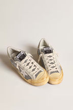 GOLDEN GOOSE Women’s Super - Star LAB with white star and Swarovski glitter upper | 黃金鵝 女款 Super - Star LAB 搭配白色星星與施華洛世奇亮片鞋面(銀色) - LondonKelly 英國名牌代購