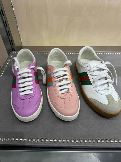 GUCCI Leather Sneaker with Web(3 Colors) - LONDONKELLY 英國名牌代購