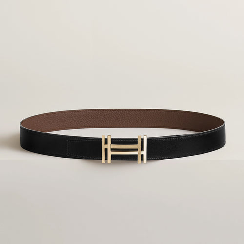 HERMES Men's H Au Carre Belt Buckle & Reversible Leather Strap | Hermes Men's Reversible Belt (32MM/Multicolor)