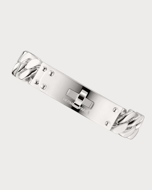 HERMES Kelly Gourmette Bracelet Large Model | 愛馬仕 手鏈 (銀色)