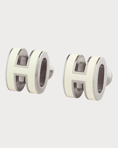 HERMES Silver Mini Pop H Earrings | 爱马仕 耳环 (迷你/多色) - LondonKelly 英国名牌代购