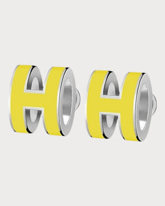 HERMES Silver Mini Pop H Earrings | 爱马仕 耳环 (迷你/多色) - LONDONKELLY 英国名牌代购