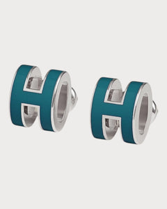 HERMES Silver Mini Pop H Earrings | 爱马仕 耳环 (迷你/多色) - LONDONKELLY 英国名牌代购