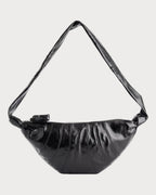 LEMAIRE Men's Croissant Medium Leather Cross - Body Bag | 男仕牛角包手袋 (中碼/黑色) - LONDONKELLY 英國名牌代購