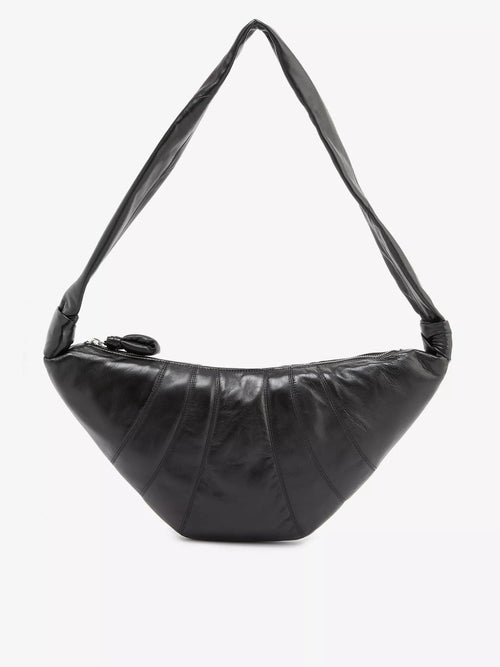 LEMAIRE Men's Croissant Medium Leather Cross - Body Bag | 男仕手袋 (黑色) - LondonKelly 英國名牌代購