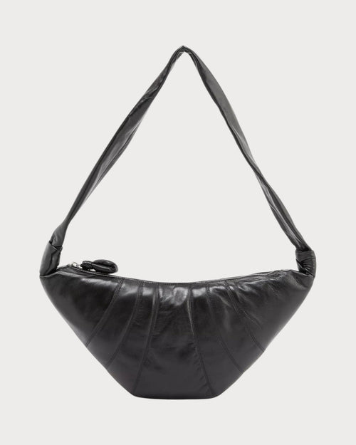 LEMAIRE Men's Croissant Medium Leather Cross - Body Bag | 男仕手袋 (黑色) - LONDONKELLY 英国名牌代购