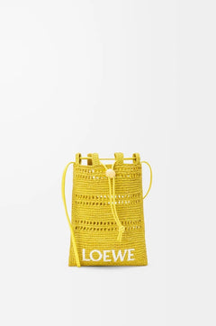 LOEWE Drawstring Pocket in Raffia | 羅意威 草編袋 (啡色) - LondonKelly 英國名牌代購
