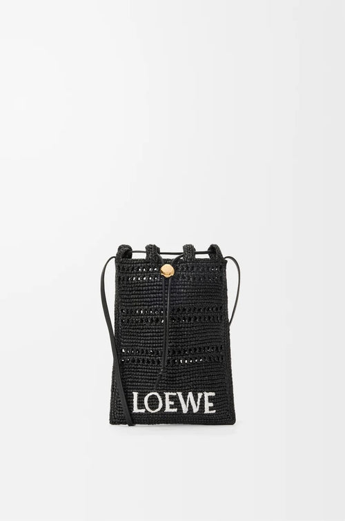 LOEWE Drawstring Pocket in Raffia | 羅意威 草編袋 (啡色) - LondonKelly 英國名牌代購