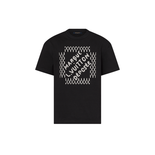 LOUIS VUITTON 1AFJFF Men's Embroidered Signature Cotton T-Shirt |路易威登 男仕上衣 (黑色) - LondonKelly 英國名牌代購