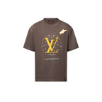 LOUIS VUITTON 1AHCL6 Washed Embellished Cotton T-Shirt | 路易威登 男仕上衣 (啡色) - LondonKelly 英國名牌代購