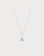 LOUIS VUITTON Q03273 Silver Lockit Pendant, Sterling Silver Black Laquered | 路易威登 頸鏈 (銀色)