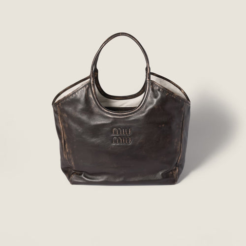 Miu Miu Ivy Leather Tote Bag | 繆繆 手提袋 (咖啡色) - LondonKelly 英國名牌代購